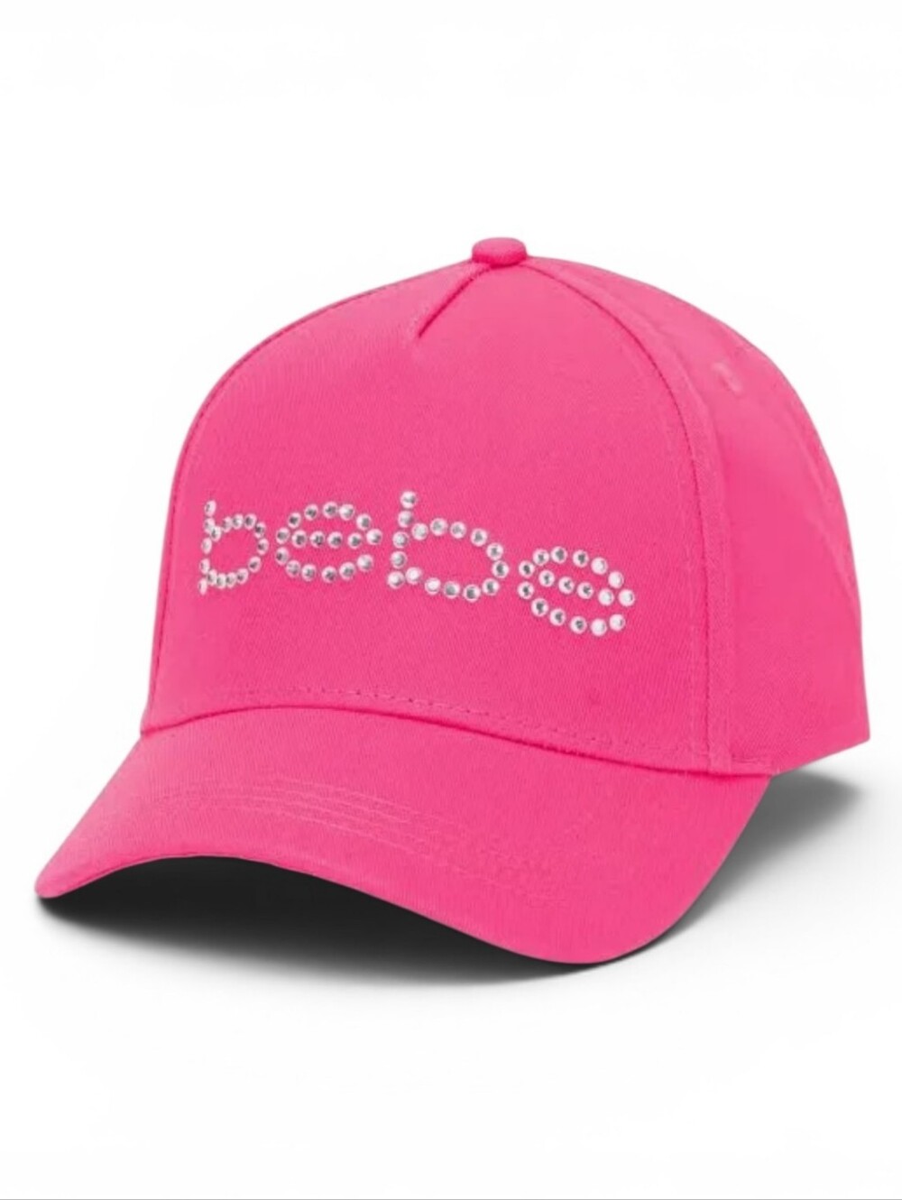 bebe Hot Pink Rhinestone Cap